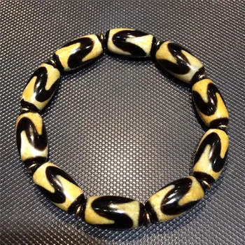 

Tibet Dzi Bracelet Tiger tooth Dzi Beads High quality Ivory color Only One Piece Men's Jewelry Free Shipping