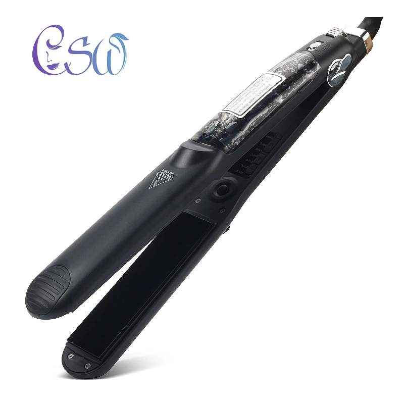 

CSW Professional Hair Curler Ceramic Steam Hair Straightener Wand Digitial Flat Iron Straightening Irons Styling EU/US Plug