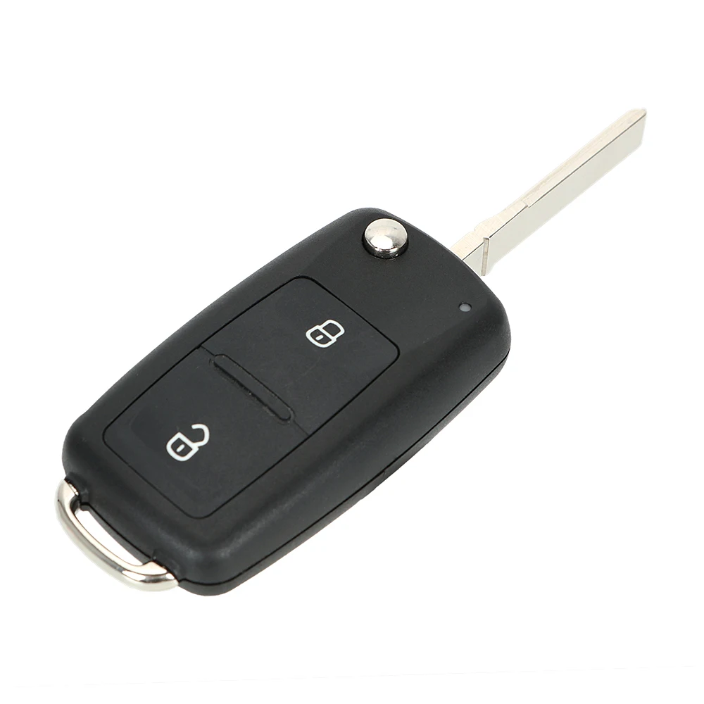 Чехол для ключей с 2 кнопками, Сменный Чехол для автомобильного ключа с откидной крышкой для VOLKSWAGEN VW Tiguan Golf Polo, складные автомобильные аксессуары