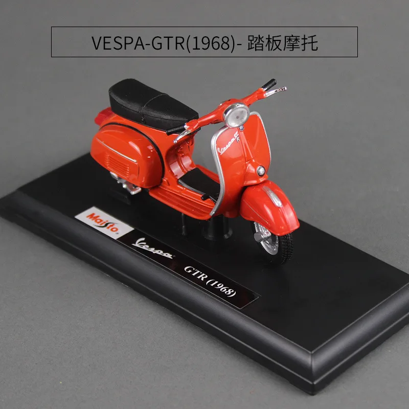 

Collectible 1:18 Die Cast Model Motorbike Toys for Children sy2 1/18 Static Sports Car Gift Roman Holiday Vespa Motor scooter
