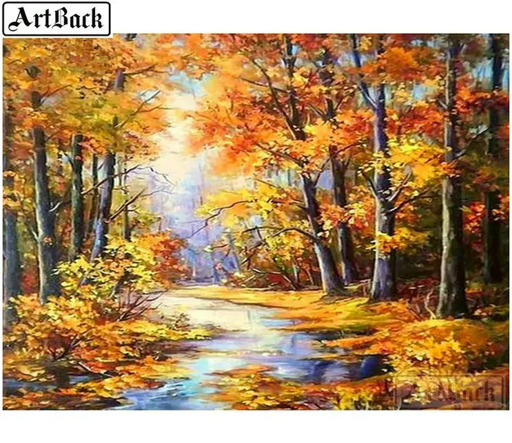 Autumn Tree 5D Diamond Painting DIY Broderie Cross Stitch Home Decor Craft