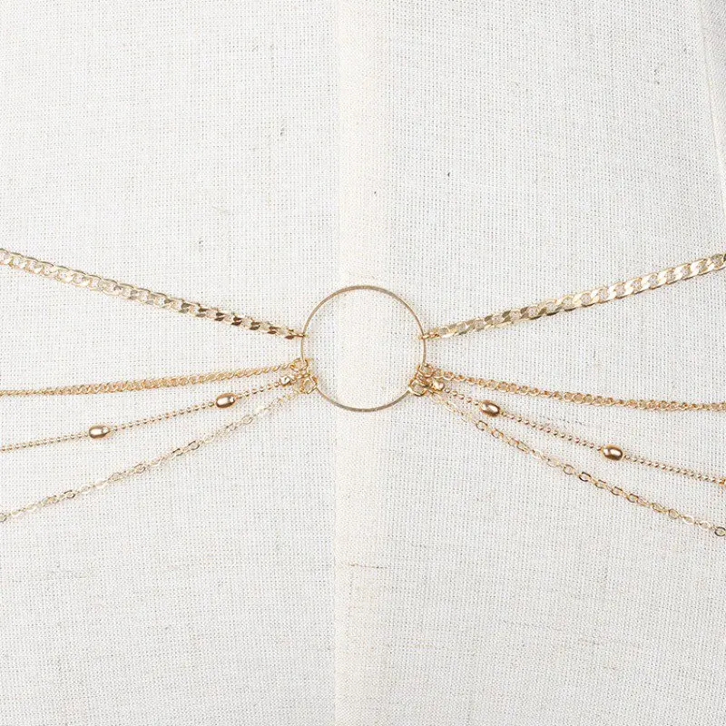 

Women New Style Waist Chain Personality Solid Color Elegant Casual Waist Chain Multi-layer Mental Waist Chain