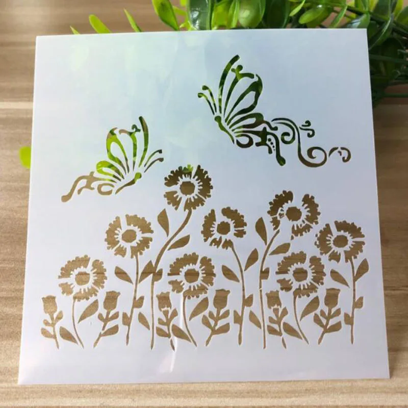 

Stencils Template Drawing Paper Craft Stencils Painting Tools Photo Album Scrapbooking Diary Bullet Journal Stencils Reusable