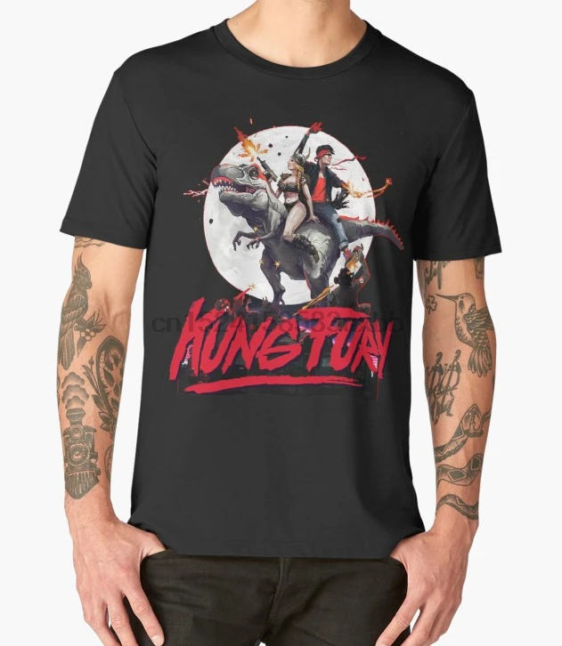 

Printed Men T Shirt Cotton O-Neck tshirts KUNG FURY Short-Sleeve Women T-Shirt