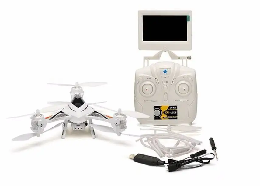

F16547 New Cheerson CX-33S CX33S 1.0MP HD Camera 2.4G High Hold Mode independently 5.8G video transmission system FPV RC Drone
