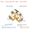 Vnox Wedding Rings for Women Men Promise Lover Valentine's Day Gift Gold color Stainless Steel ► Photo 2/6