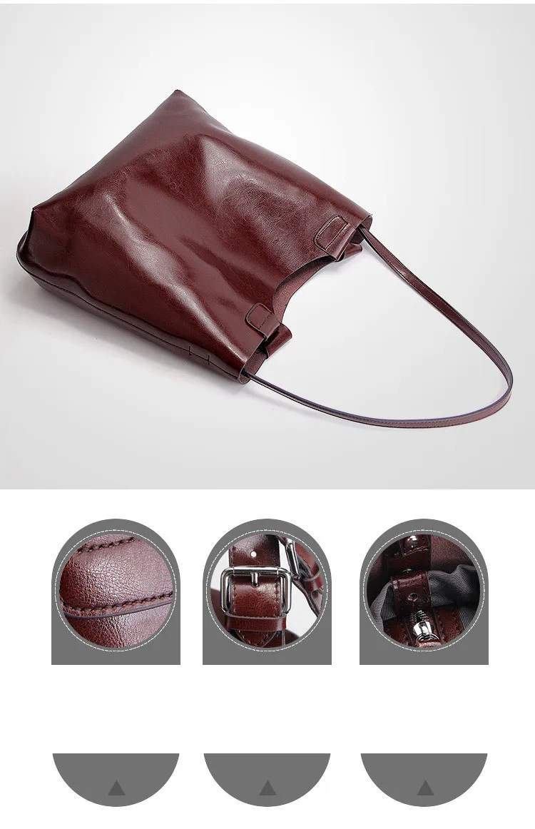 Zency натуральная кожа ретро коричневая Женская сумка женская большая сумка для ноутбука Классическая кофейная женская сумка через плечо кошелек для покупок