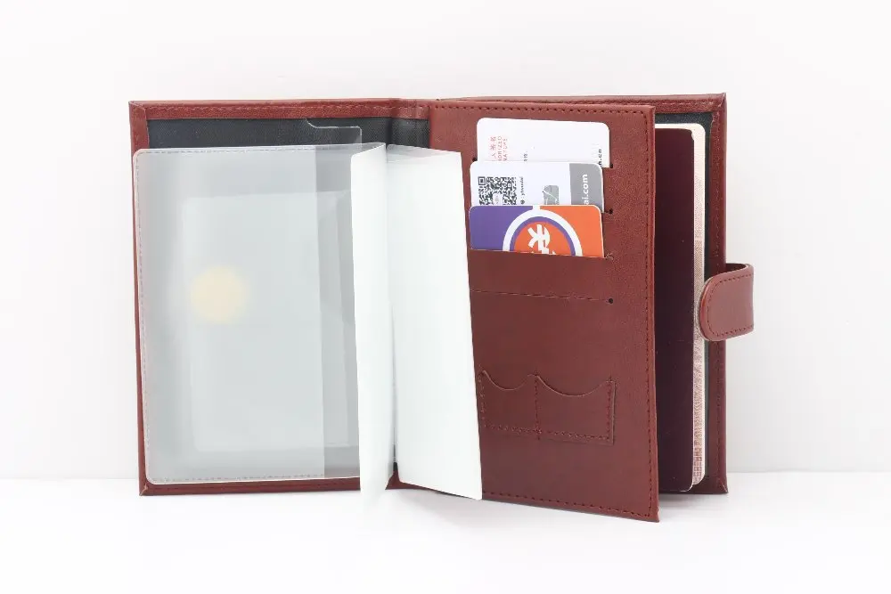 Wallet Card Holder Card Holder Credit Card Holder Credit Card Wallet Id Card Holder Id Card Case Passport Holder zongshu Travel PU leather Document Cover