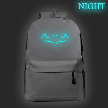 

Batman 9 Luminous Superhero Travel Backpack DC Comic Laptop Bookbag Canvas Mochila Mujer Sac A Dos School Bags For Teenage Girls