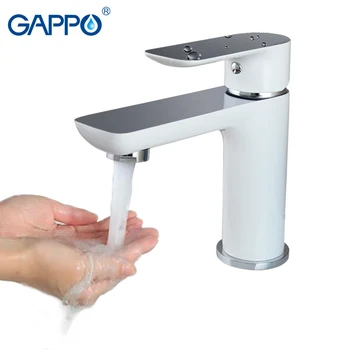 

GAPPO white Basin Faucet brass basin sink tap bathroom basin mixer tap waterfall faucet water kranen torneira