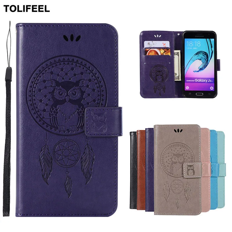 Tolifeel чехол для samsung Galaxy J3 J320 J320F кожаный откидной Чехол-Кошелек с подставкой 2016 6 2015