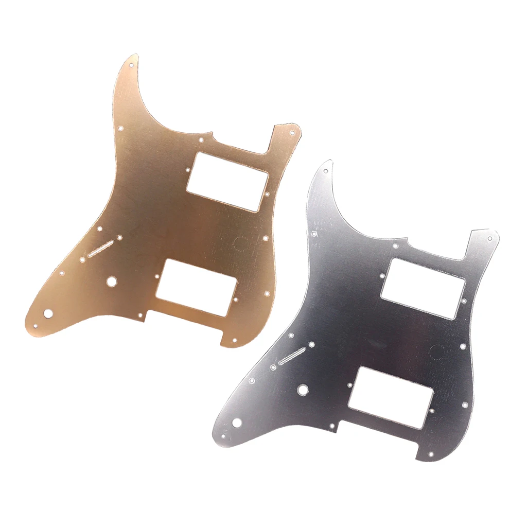 Tooyful Aluminum Alloy HH Guitar Pickguard Anti-Scratch Plate for Strat ST Electric Guitar Accessory