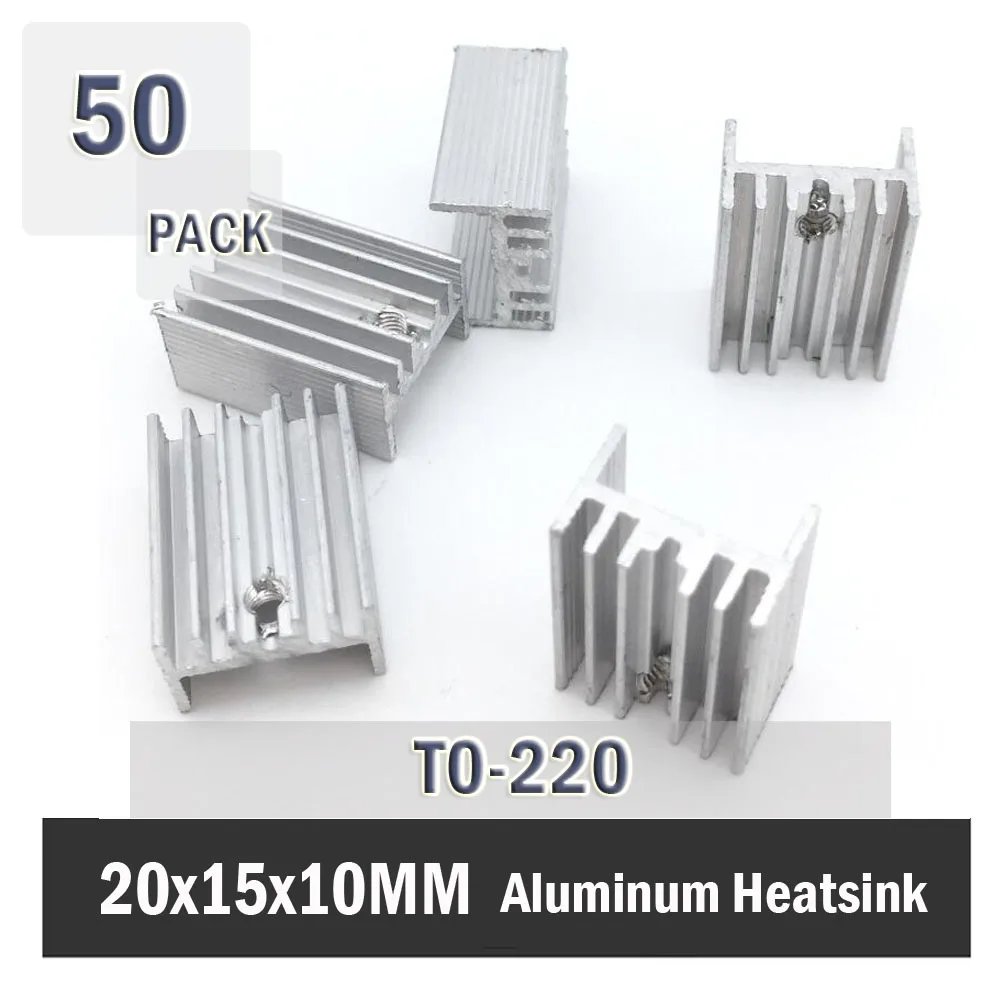 15 20 11 Small Heat Sink Aluminium TO-220 Radiator Silver Heatsink Cooling