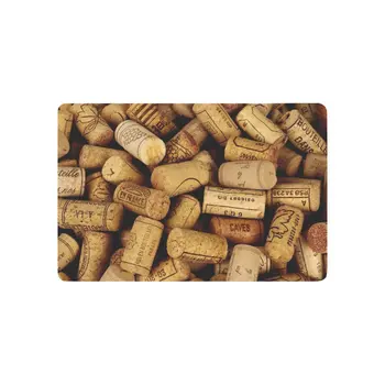 

Vintage Anti-slip Door Mat Home Decor, Wine Corks Indoor Outdoor Entrance Doormat Rubber Backing