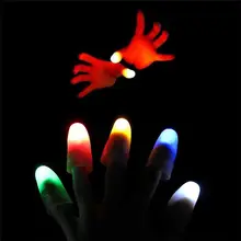 N2HAO nowa wyprzedaż 10 sztuk = 5 par zapalić kciuki palce magiczna sztuczka kciuki porady wieczór noc zabawka losowy kolor tanie tanio CN (pochodzenie) Light Up Thumbs przyjęcie urodzinowe