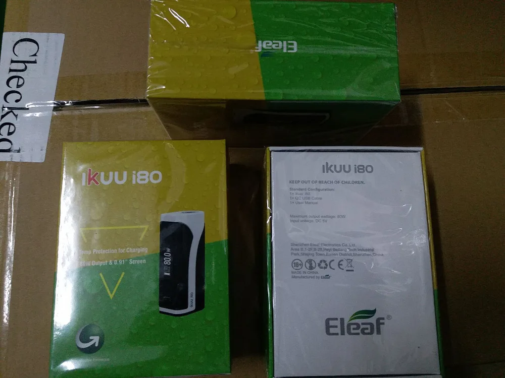 Оригинальный бокс мод Eleaf IKuun I80 TC встроенный аккумулятор 3000 мАч большой экран 0 91