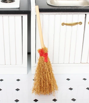 

wholesale 1:12 dollhouse miniature Mini broom doll accessories toy for forest animal collectible Gift