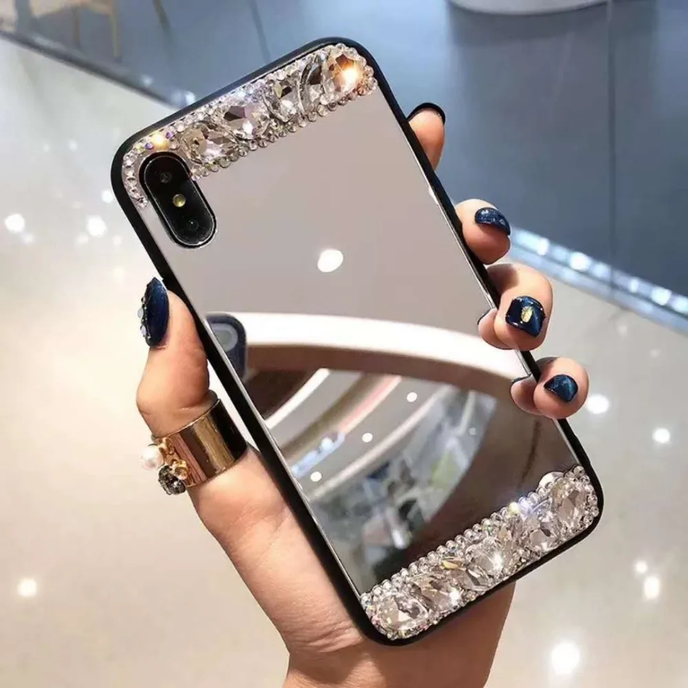 

Custom for Samsung Galaxy J8 J7 J6 J5 J4 Plus J2 Prime Glitter Rhinestone Diamond Mirror case for Samsung A8 A6 Plus A7 A5 2017