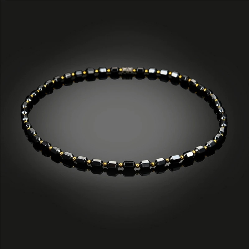Магнитное гематитовое ожерелье с магнитной терапией черное здоровье женщин унисекс ювелирные изделия бусы