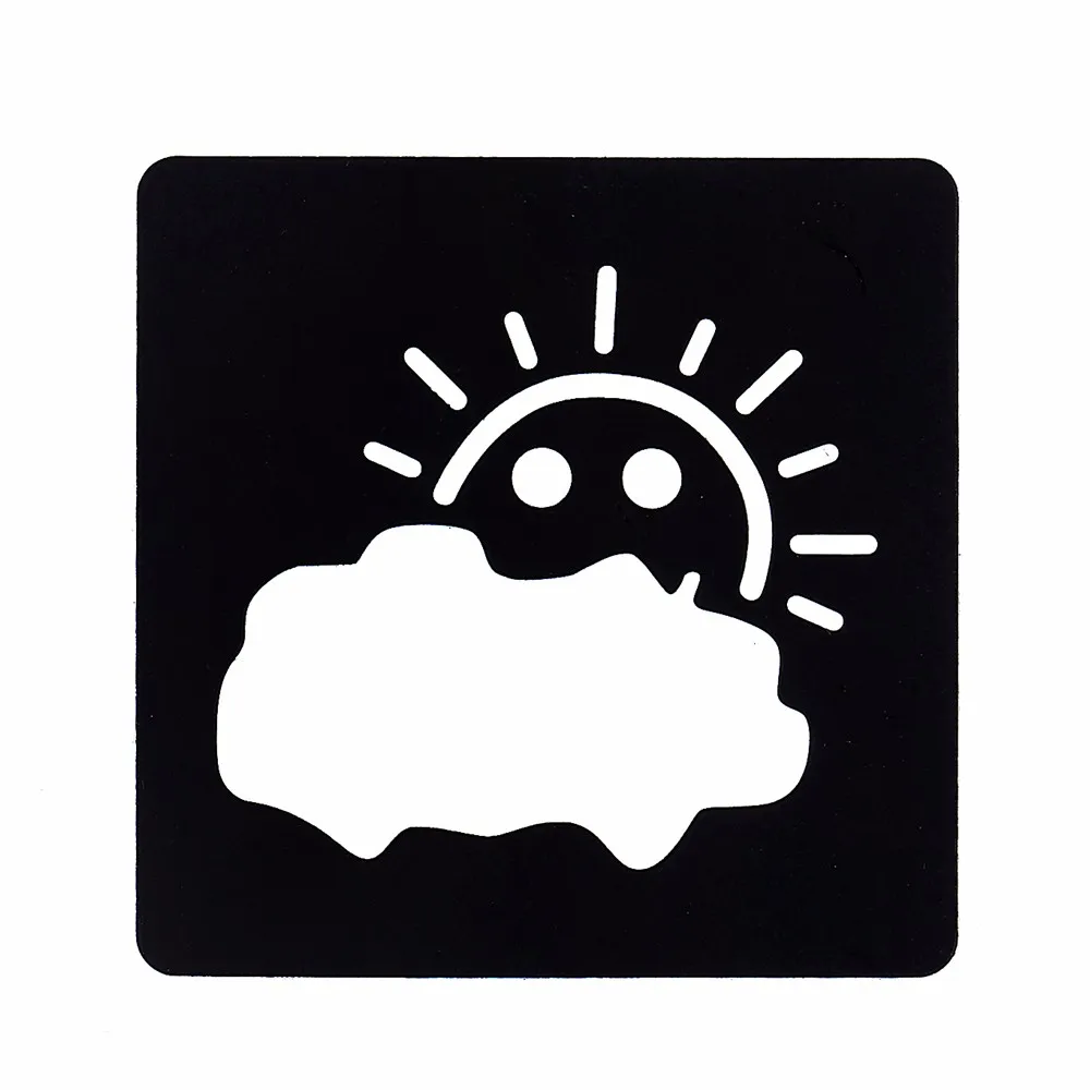 1 Sheet Tattoo Stencil DIY Body Art Airbrush Painting Sun Cloud Small Henna Stencil Tattoo Design Temporary Drawing Template G61