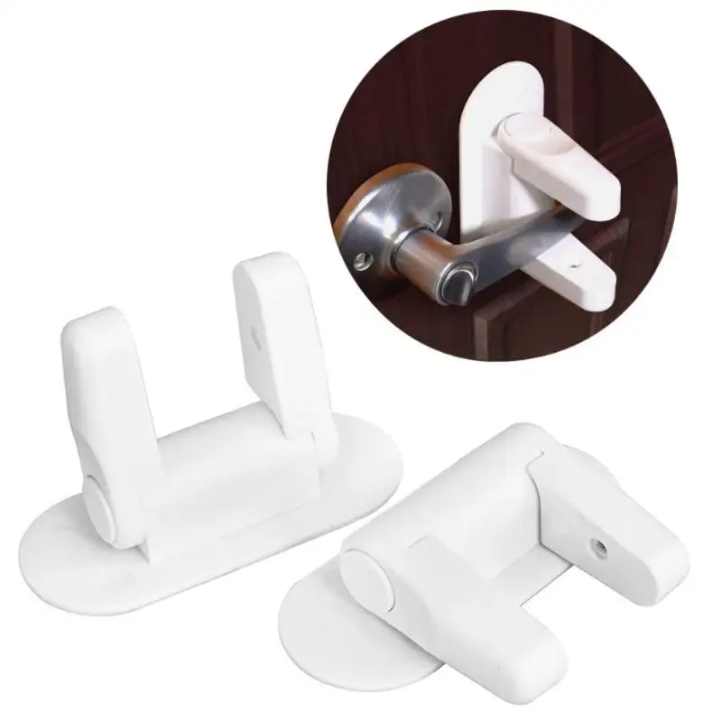 Door Lever Lock Safety Child Proof Doors Adhesive Lever Handle Baby Safety Lock