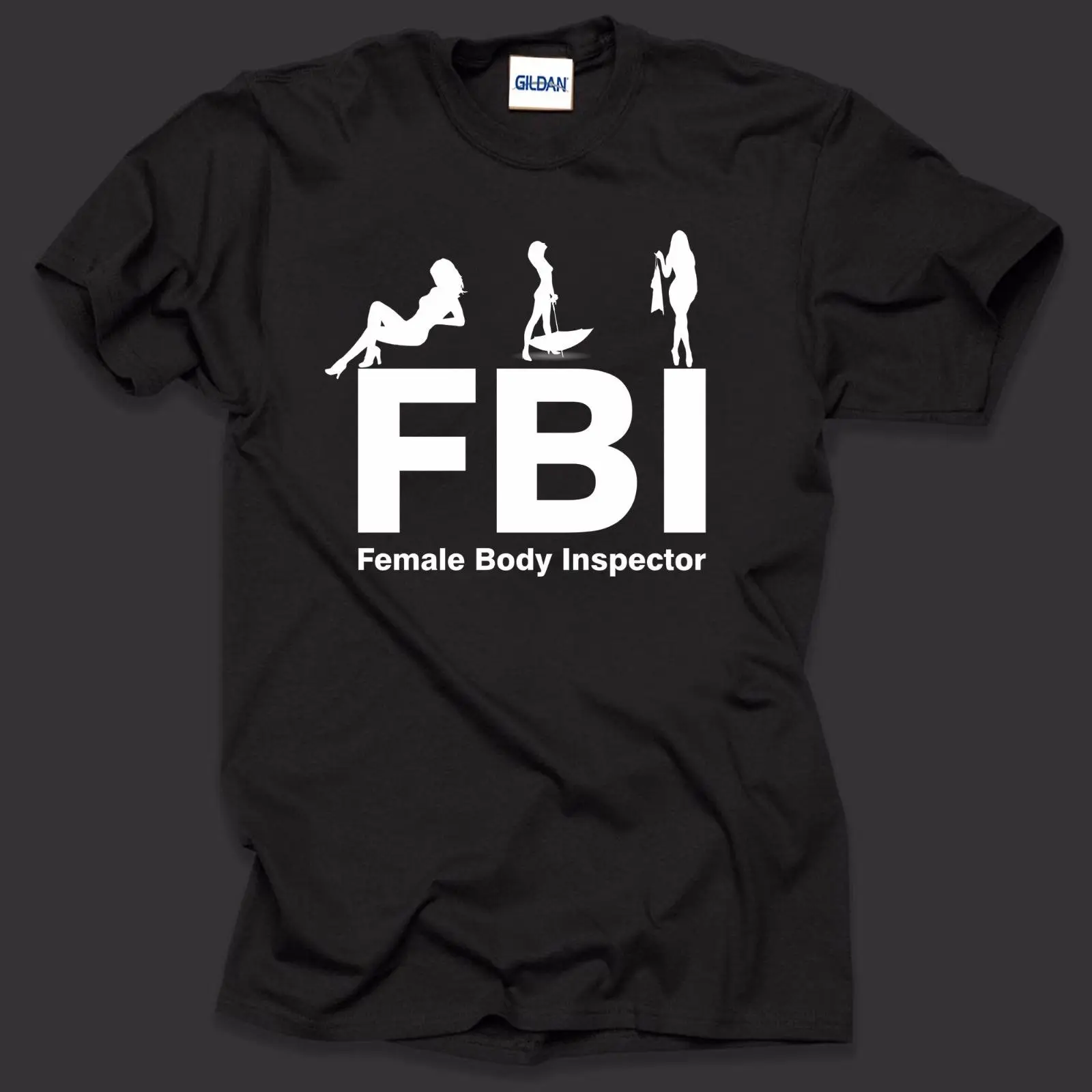 Забавная футболка FBI Женская Клубная с инспектором тела Забавные футболки в