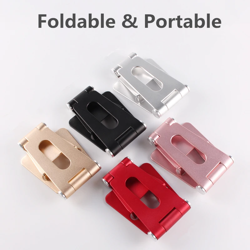  Foldable & Rotatable Metal Aluminum Alloy Phone Holder Universal Tablet Holder Stand Mount Support 