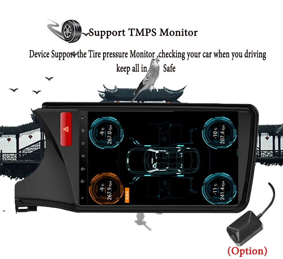 4G + 64G 2Din автомобильный dvd gps Android 9 0 для Honda City 2014 2018 авто радио навигация плеер