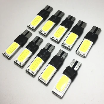 

10 pcs T10 LED 194 168 W5W COB Interior Bulb Light White Parking Backup Brake Lamps Canbus No Error Cars xenon Auto Led