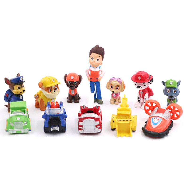 

12pcs/set Paw Patrol toys Rescue team Dog Dolls Set PVC Select Figure Anime Action Figure Model toys for Child Birthday Gift