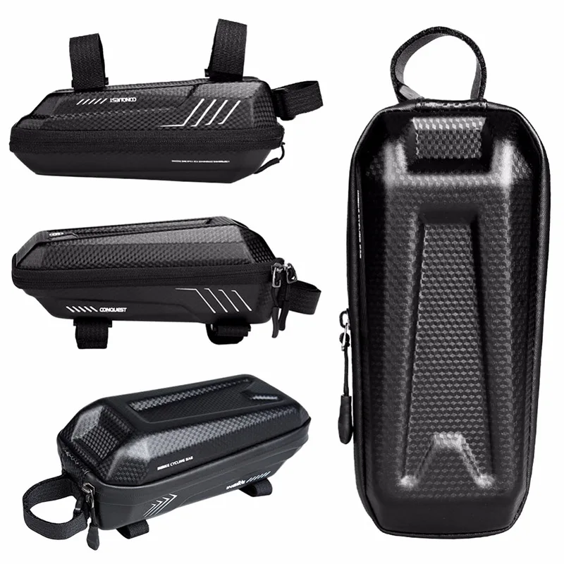 Excellent Bicycle Bag Anti-Pressure Damping Front Bags Cross-Country Mountain Bike Front Beam Bag On Tube Waterproof Bags Riding Equipment 4