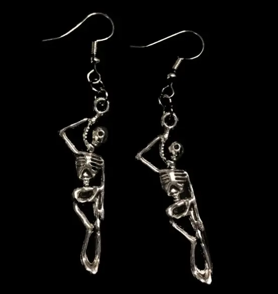 

Regalrock Halloween Gothic Soul Hip-hop Rock Punk Skeleton Skull Drop Earrings Drop Shipping