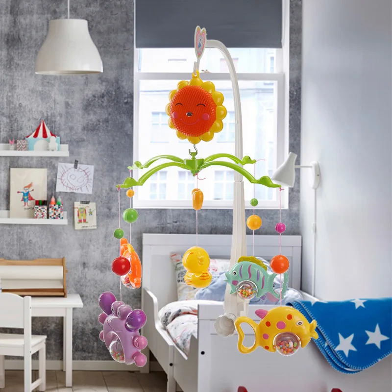 

Bed Bell Musical Mobile Crib Bell Baby Toys Dreamful Bed Ring Hanging Rotate Bell Rattle Educational Toys with Bracket