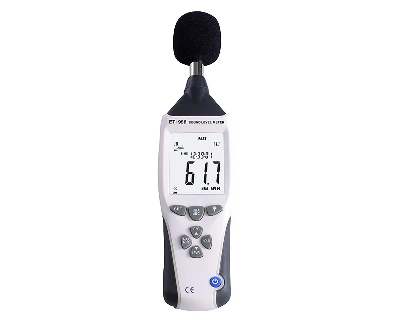 

LA-958 Professional Sound Level Meter with Data logger Noise dB Decibel Tester with USB Interface & Auto LCD Backlight