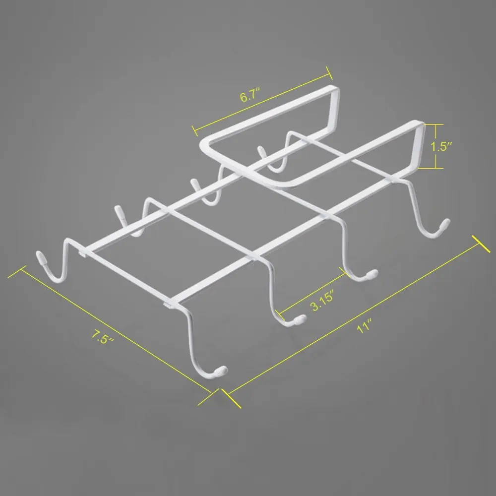 8 крючков под полкой, кружки, чашки, бокалы для вина, подставка для хранения, держатель для сушки, шкаф, подвесной органайзер, стойка для галстуков и ремней