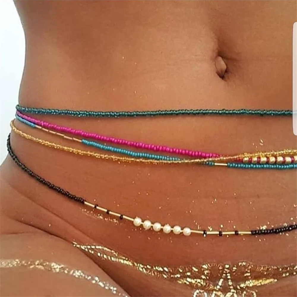 LOYALLOOK African Waist Beads Chain 