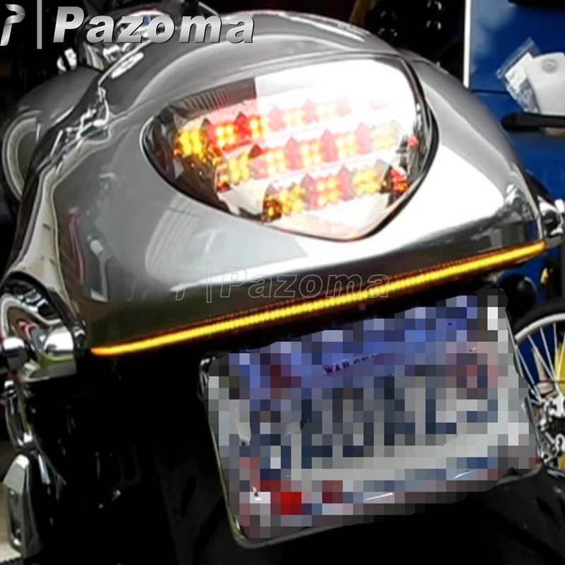 tl-109 suzuki boulevard m109r sequential switchback flowing led tail brake turn signal  light bar fender eliminator kit (5)17