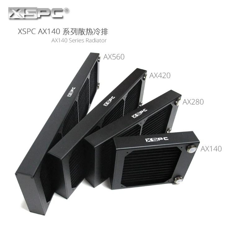 XSPC 140/280/420/560 мм G1/4 &quotводяное черный/белый медный радиатор для 12 см вентилятор