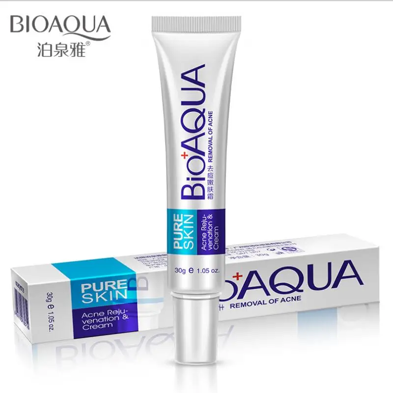 

BIOAQUA 10Ppcs Anti Acne Treatment Cream Oil Control Shrink Pores Nourish Acne Scar Remove Face Cream Essentials Skin Care