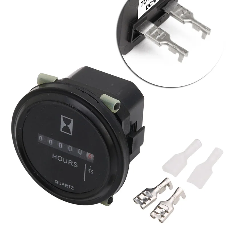 

New Hour Meter Truck Tractor Diesel Boat Engine 2" Round Gauge DC10V to 80V SH-1