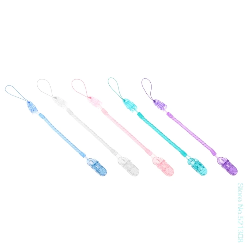 

Baby Infant Toddler Dummy Pacifier Spring Soother Nipple Clip Chain Holder Strap Drop Ship