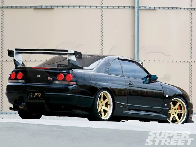 1995-1998 Nissan Skyline R33 GTR Top-Secret Type1 Style Rear Diffuser 3pcs with Metal Fitting Accessories  FRP (12)