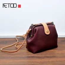 AETOO Корейская версия первого слоя из воловьей кожи сумка доктора косой мини-мешок дикая кожаная детская сумка