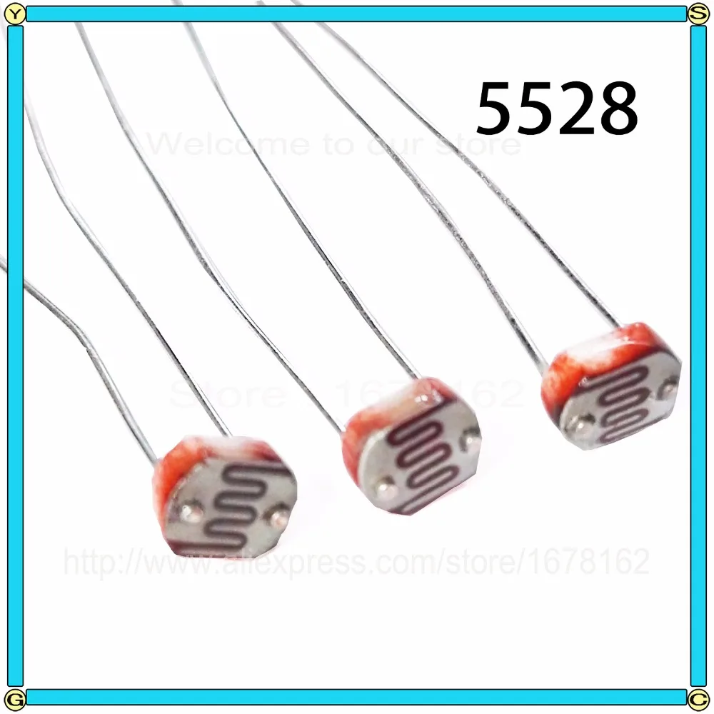 

50pcs LDR Light Dependent Resistor GL5528 Photoresistor LDR Photo Resistors 5mm Photoelectric Switch Component 5528 Resistanc