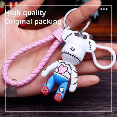 

High Quality Original Bomgom Cartoon Popobe Gloomy Bear Teddy Bear Keychain Car Key Holder Bag Charm Holder Key Chain Pendant
