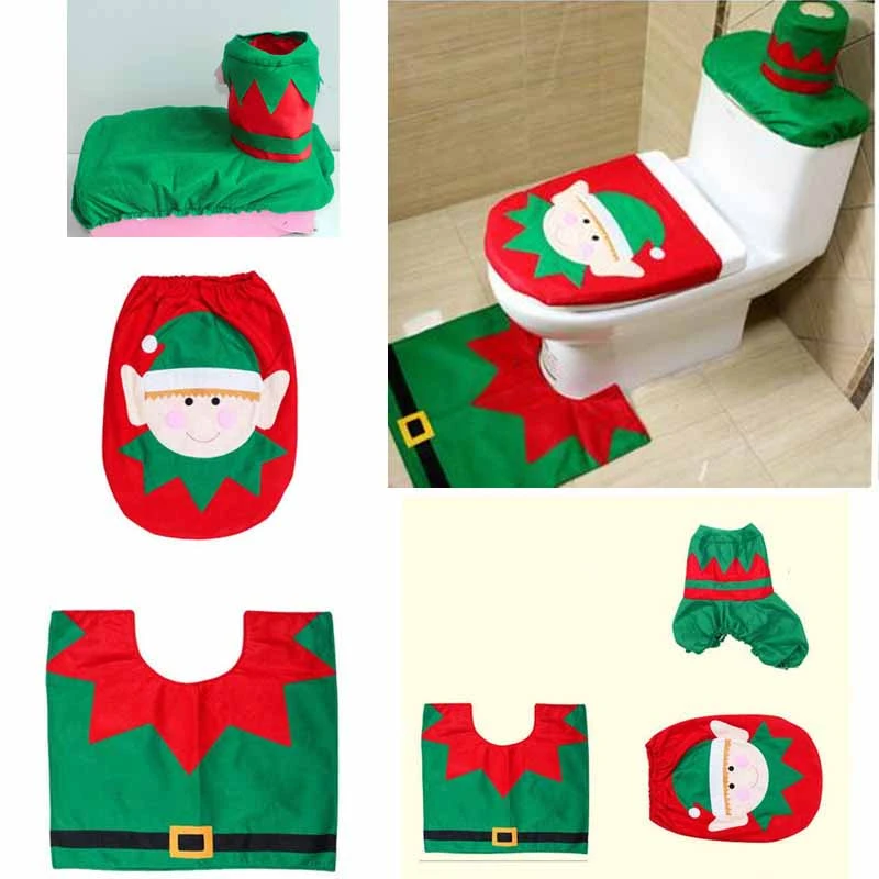 Kerst Wc Kit Wc Elf Driedelige Kerst Decoraties Voor Huis Nieuwe Jaar Decoratie Deco De Noel Maison Decorations For Home Decorative Decorativedecoration For Christmas Aliexpress