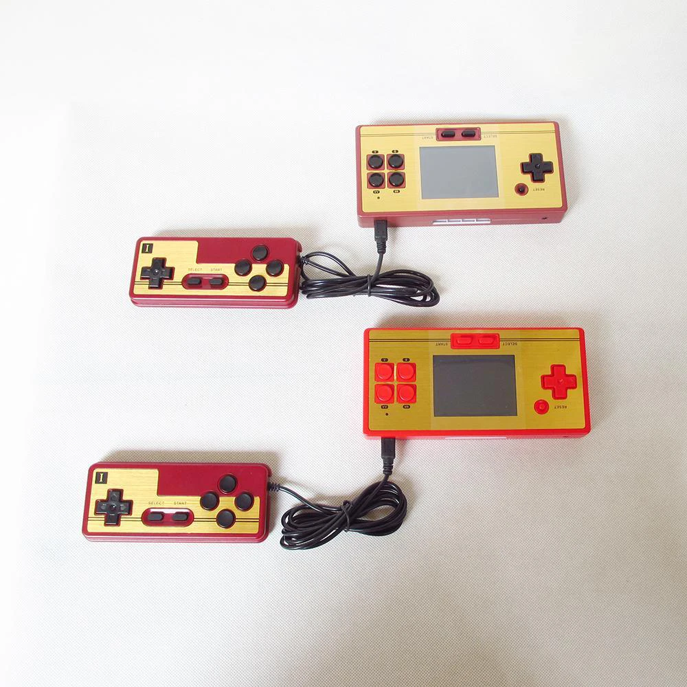 Retro games video game console handheld game console 600 in 1 games children 2.6 inch screen add one joystick 8bit for family 