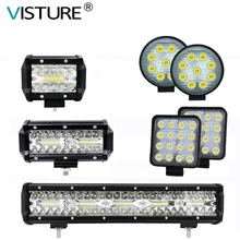 Светодиодный рабочий светильник для внедорожников, грузовиков, вождения, рабочий светильник, 12 В, 24 В, трактор, ledbar, 4x4, Точечный светильник, внедорожный светодиодный луч