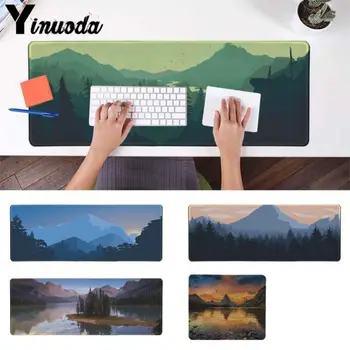 

Yinuoda Non Slip PC Firewatch mountains forest sky Unique Desktop Pad Game Mousepad Mouse Keyboards Mat Mousepad for dota2 LOL