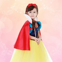 S-4XL на Хэллоуин, размер 100 до 160 см, платье+ головной убор, Детский карнавальный костюм принцессы Белоснежки для костюмированной вечеринки комплект для ролевых игр для девочек